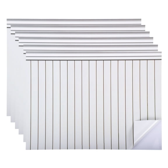 6 Pcs Dollhouse Wallpaper,1:12 Self-Adhesive Roof Shingle(White)