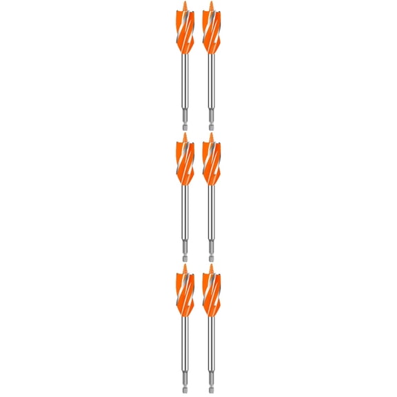 6-Piece Self-Centering Door Lock Drill Bit Set for Accurate Hinge Installation and Precise Hole Drilling