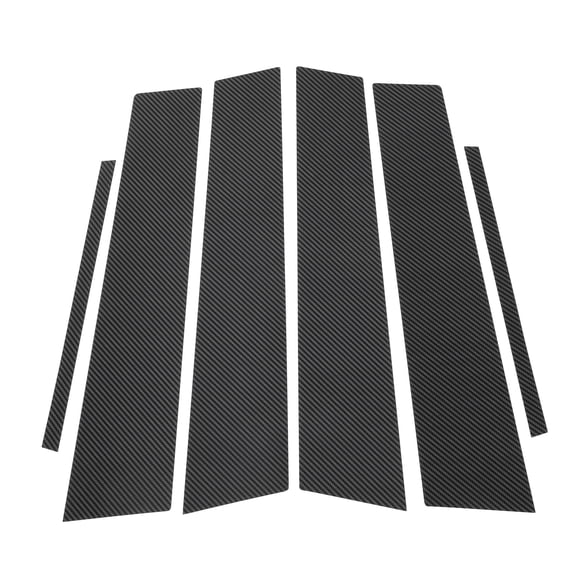 6 Pcs Door Pillar Window Trim for Lexus ES 2019-2022 Front Rear Left Right Anti Scratch Sticker Pillar Posts Cover Carbon Fiber Pattern Black