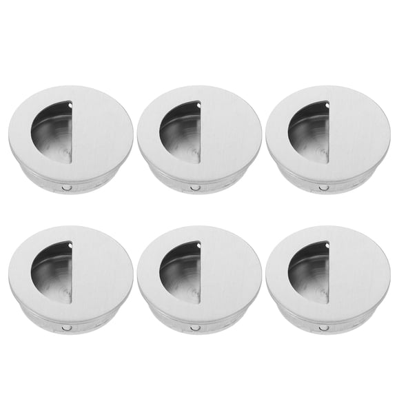 6 Pcs Drawer Handle Cabinets Door Knobs Flush Pull Handle Recessed Drawer Pulls Recessed Sliding Door Pull