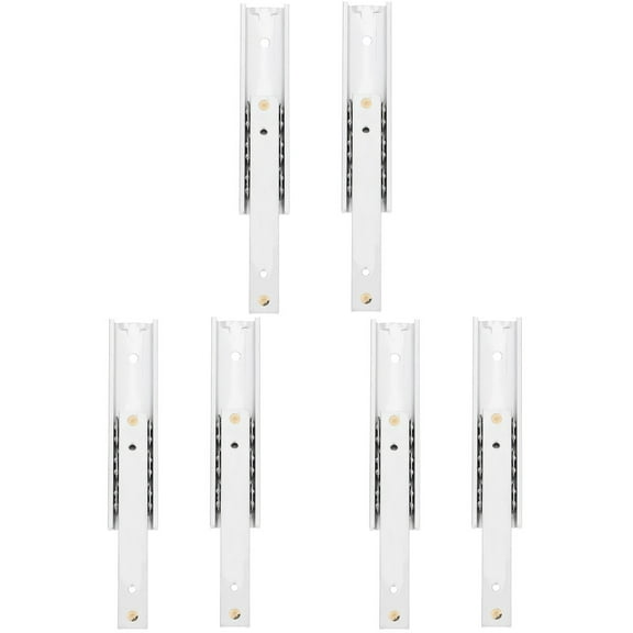 6 Pcs Drawer Slides Telescopic Slider for Cabinet Furniture Kitchen Sliding Drawers Miniature Rails Cupboard Undermount Aluminum Alloy