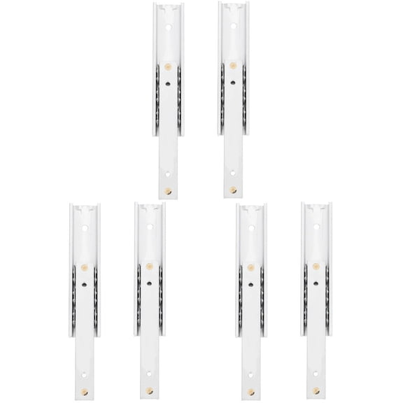 6 Pcs Drawer Slides Telescopic Slider for Cabinet Furniture Kitchen Sliding Drawers Miniature Rails Cupboard Undermount Aluminum Alloy