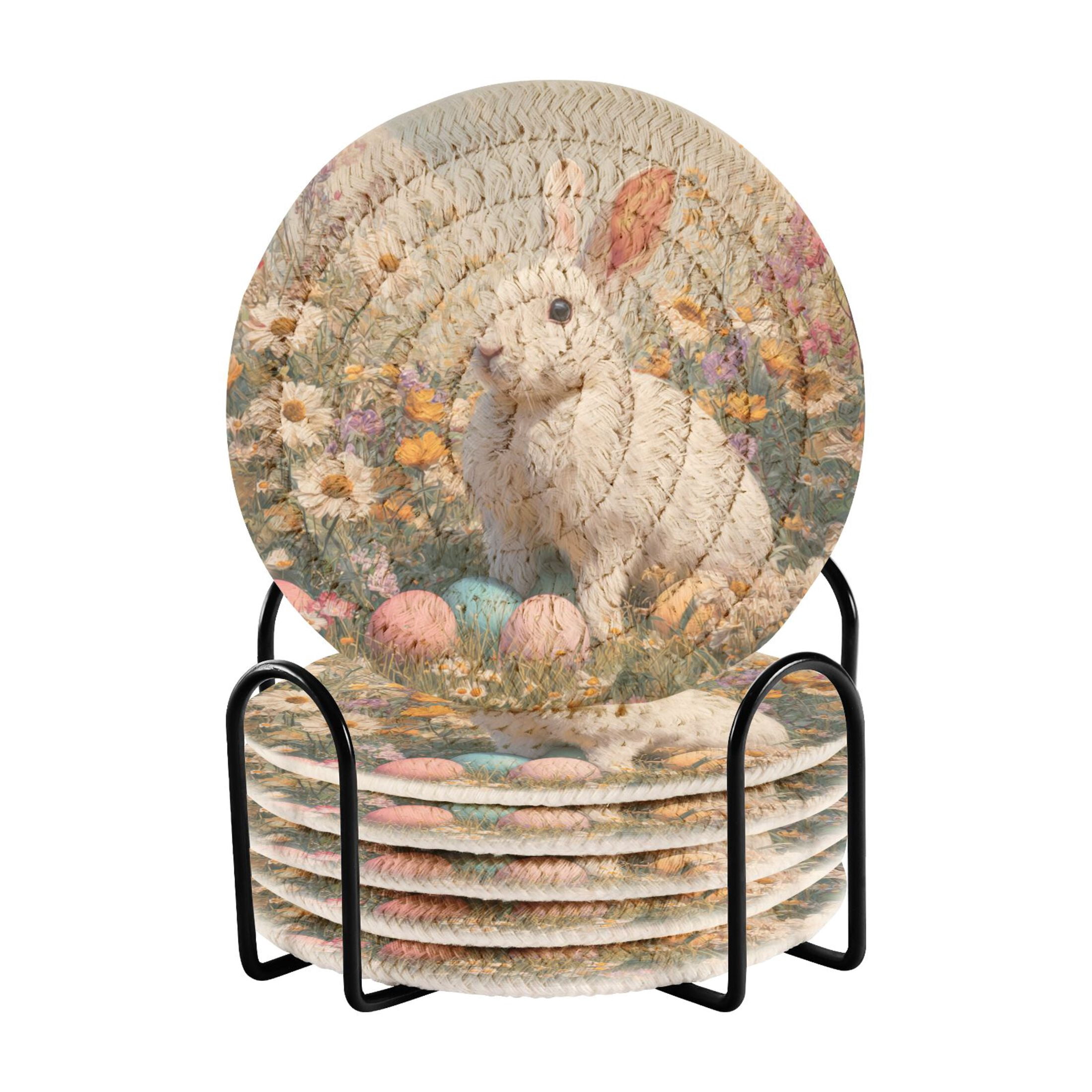 QPZFQY Woven Drink Coasters