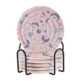 thumbnail image 1 of 6 Pcs Drink Coasters with Holder Moons Planets Stars Absorbent Heat-Resistant Coaster Set for Tabletop Protection Home Bar, 1 of 7
