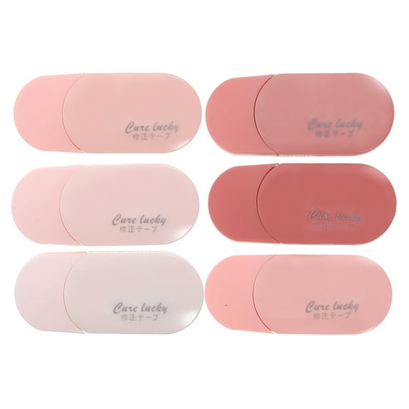 6 Pcs Dry Eraser Correction Tape Student 6.50X3.00X1.00CM Pink