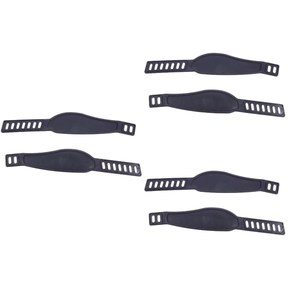 CRILSTYLEO Adjustable Black Exercise Bike Pedal Straps for Cycling and Gym Use