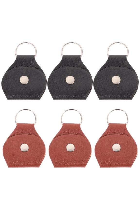 6 Pcs Guitar Pick Keychain Bag Picks Uetas Container