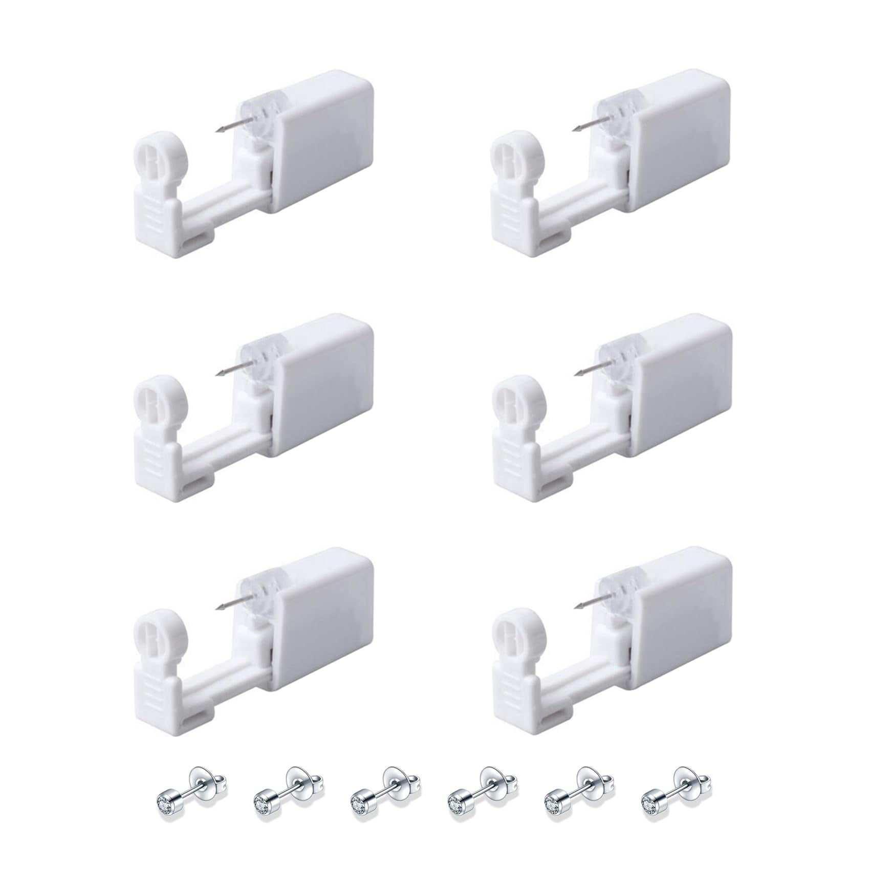 6 Pcs Ear Piercing Kit,Disposable Sterile Ear Piercing Kit Painless Ear