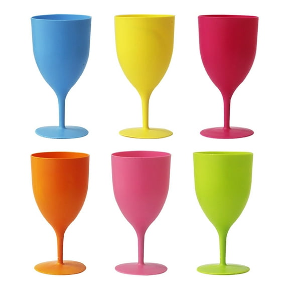 6 Pcs Easter Goblet Wine Cups Plastic Colorful Decorate Special Party Supplies Festival Goblets
