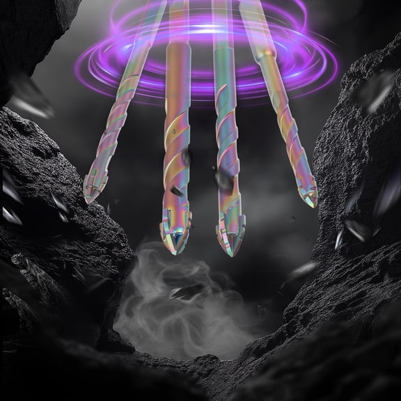 6 Pcs Eccentric Drill Bit with 1/4" Hex Shank for Tile Glass Quartz Porcelain Cement Ceramic Brick Granite Marble Plastic Wood 6+6+8+8+10+12mm