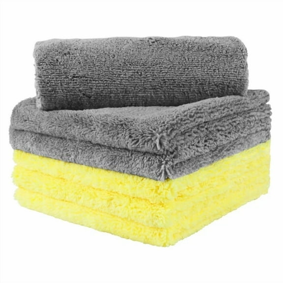 6 Pcs Edgeless Ultra Plush Microfiber Car Drying Towel Wash Buffing Detailing