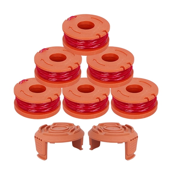 Premium Worx Replacement - 8 Pcs Edger Spools with Spool Covers for Worx WG180 WG163 WA0010 Weed Wacker Eater String - By USA-Supply