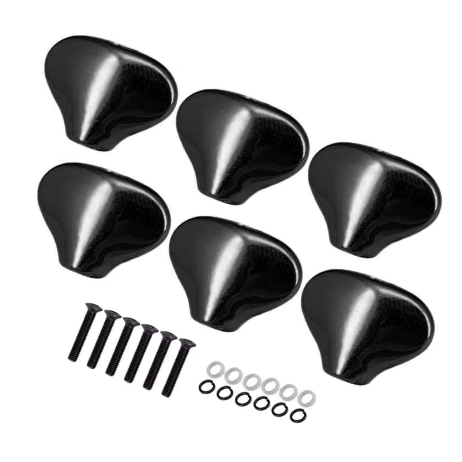 6 Pcs Electric Guitar Metal Tuning Peg Head Fish Tail Shape Guitar