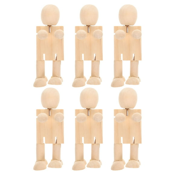 6 Pcs Electric Scooter Adjustable Seat Puzzles Wooden Robot Doll Child