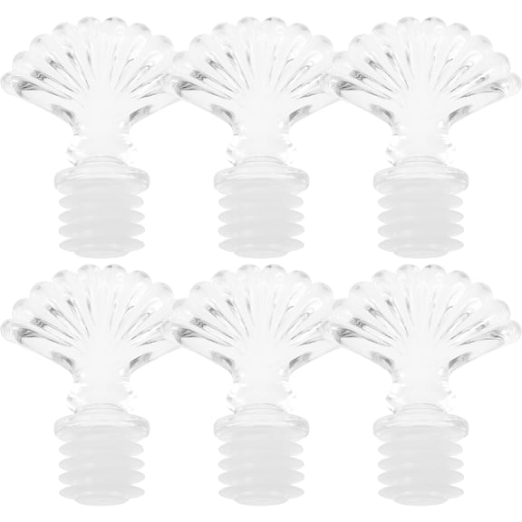 6 Pcs Embossed Glass Bottle Cap Decorative Dispenser Caps