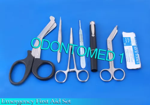 6 Pcs Emergency First Aid Response Kit With 5 Scalpel Handle Blade #21 ...