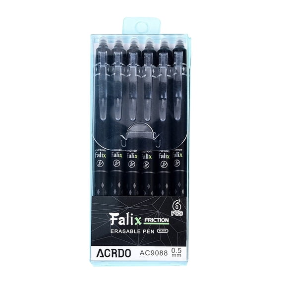 6 Pcs Erasable Gel Ink Pens, Ngxiha Erasable Gel Pens, Pens Erasable, Retractable Pens Blue Ink Smooth Writing Pens 0.5Mm Fine Point Pen Office Pens 12Ml