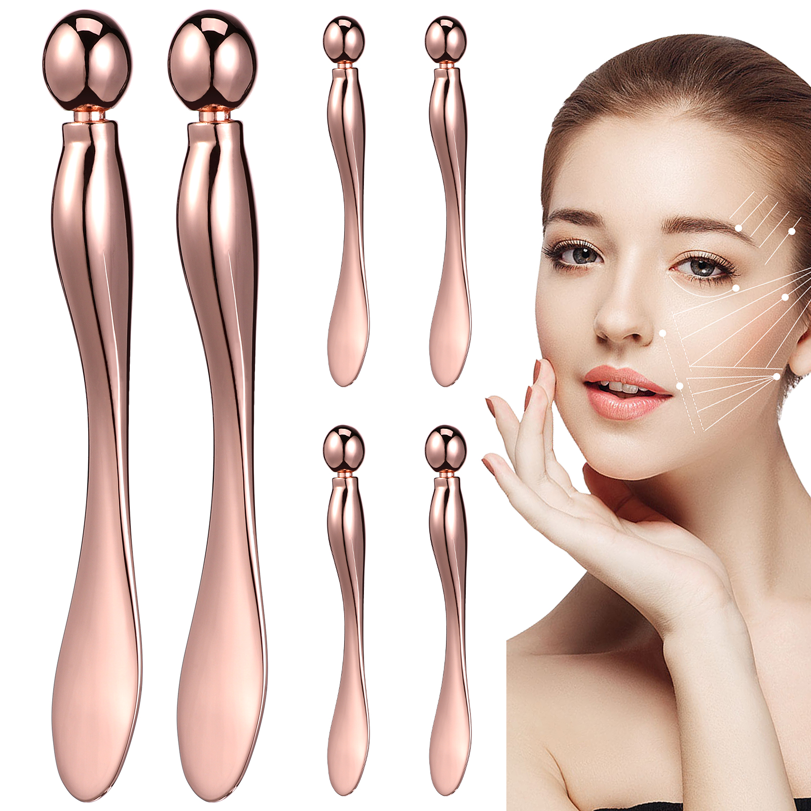 6 Pcs Eye Cream Applicator Massage Tools Makeup Applicator Face Masager