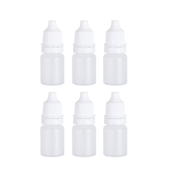 6Pcs 5ml Empty Plastic Squeezable Dropper Bottles Eye Liquid Dropper Dropping Bottles (White)