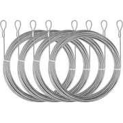 6 Pcs Eye Plates, 304 Stainless Steel Ceiling Hooks, Heavy Duty Eye Plate Pads, U Hooks Wall Mount Hardware Staple Rings with Screws for Wall Ceiling Hanging D