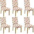 thumbnail image 1 of 6 Pcs Fall Chair Covers for Dining Room, Thanksgiving Stretch Removable Dining Chair Cover Set of 6, Autumn Turkey Chair Slipcovers Seat Protector for Fall Restaurant Decor, 1 of 5