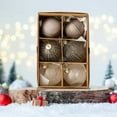 thumbnail image 1 of 6 Pcs Farmhouse Christmas Ornaments Set, 2.36 Inch Rustic Hanging Decorations for Tree, Mantel, Doorways, and Holiday Table Decor, 1 of 6