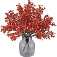 thumbnail image 1 of 6 Pcs Faux Flower Fake Babys Breath Flower Bulk Artificial Gypsophila Bouquet Silk Floral for Home Kitchen Bedroom Festival Wedding Xmas Party Decor (Orange), 1 of 4