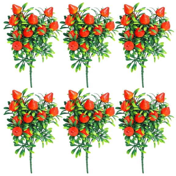 Faux Strawberry Bouquet  Lifelike Plastic Strawberries with Green Leaves, Artificial Floral Arrangement for Home Decor, Weddings, Parties & Seasonal Celebrations, No Maintenance