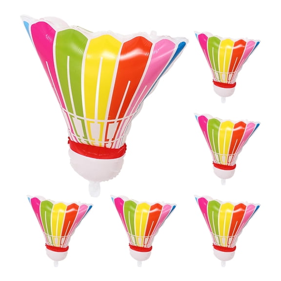 Giant Inflatable Badminton Balloon Set for Party Decoration Sports Themed 6pcs Multi PE