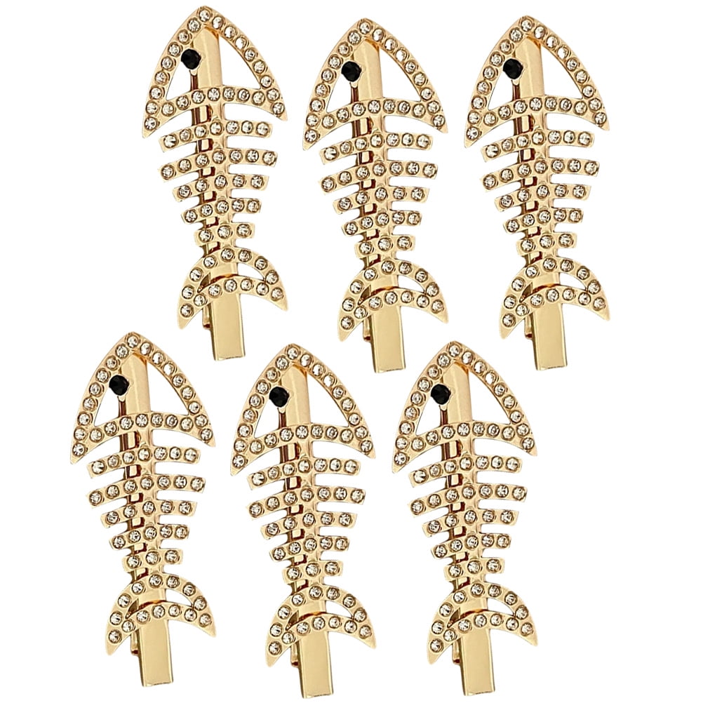 6 Pcs Fishbone Clip Hair Pin Fish Bone Hair Clips Hair Barrettes for