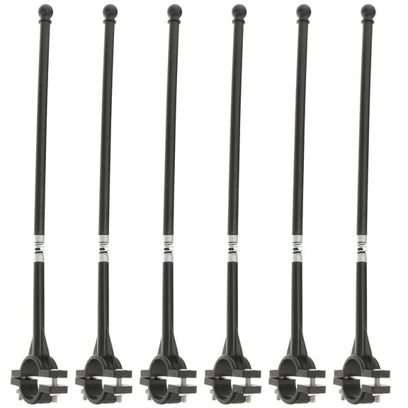 MERRYHAPY 6-Pack Adjustable Bike Handlebar Flagpole, Black Plastic, Wind-Resistant for Enhanced Cycling Safety and Visibility