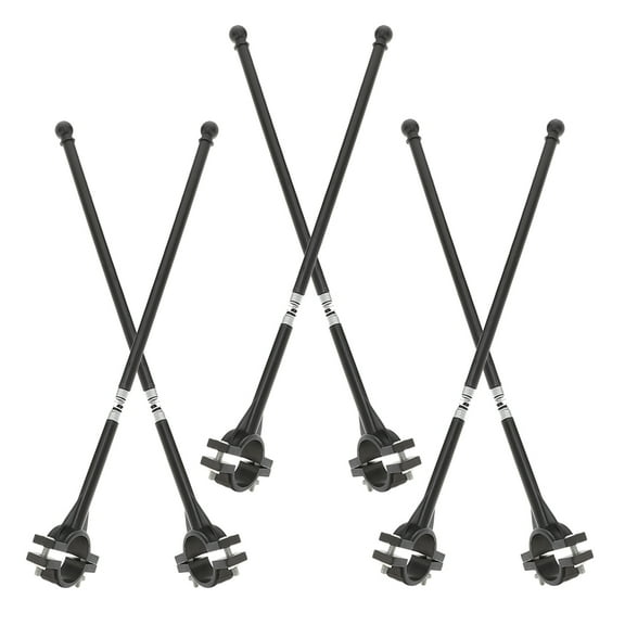 6 Pcs Flagpole Stand Mounting Automotive Mountain Bike Wheel Rotator Black