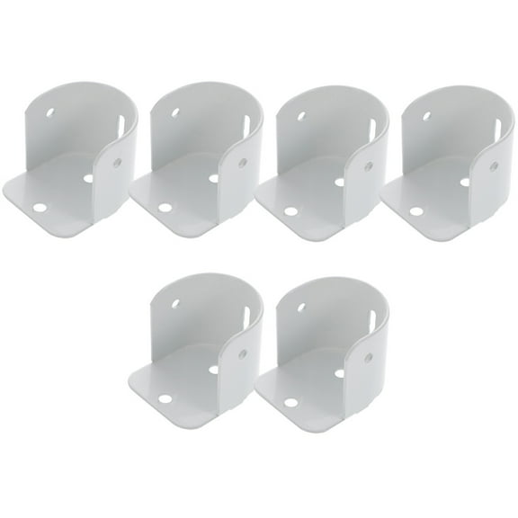 6 Pcs Flange Seat Shower Curtain Rod Holders for Wall Closet Pole Tie Curtains Brackets