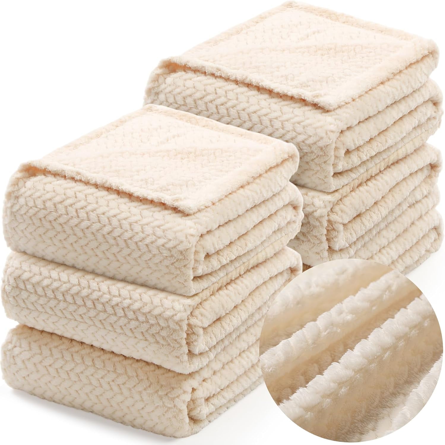 Jacquard Flannel Throw Blanket Bulk 12 Pcs Flannel Throw Blanket