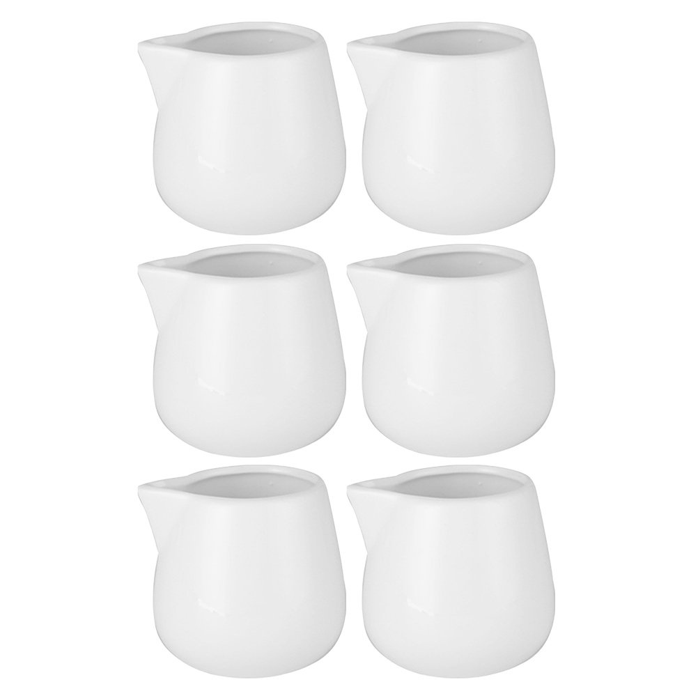 6 Pcs Flatware Water Jug Milk Dispenser for Fridge Sauce Container Cup Ceramic Pitcher Home