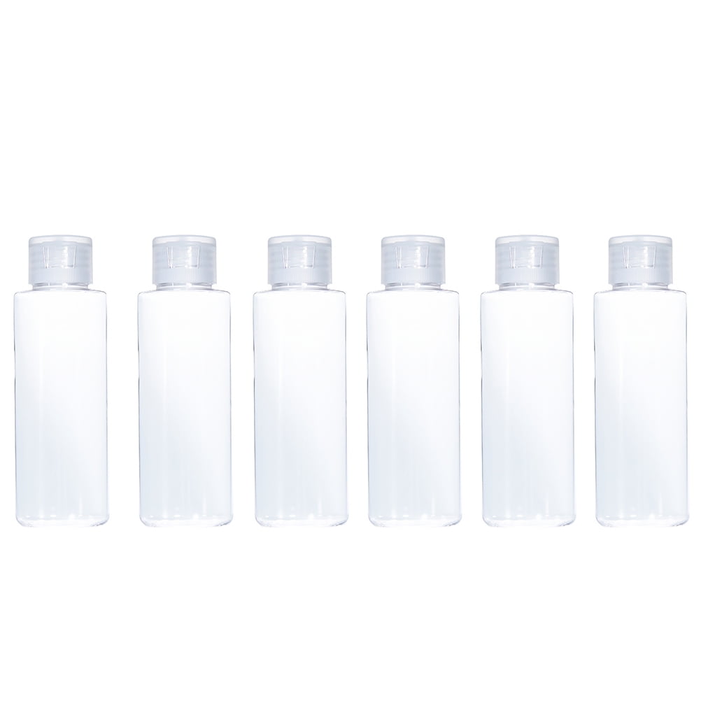6 Pcs Flip Top Squeeze Bottle Cosmetic Dispensers Refillable Bottles Sample Bottle Empty Bottle Travel