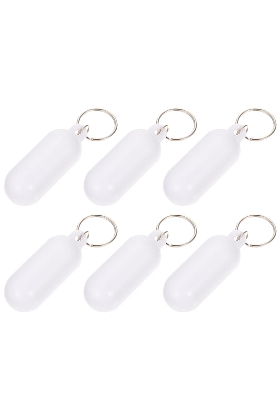 Water Sports Hanging Decor Keychain White Alloy 6Pcs