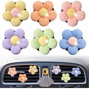 6 Pcs Flower Air Freshener Car Clips,Cute Car Air Conditioning Vent Clips with Refill Pads