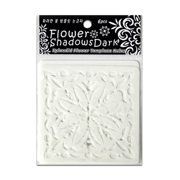 6 Pcs Leaf Drawing Stencil Journal Stencils Flowers Stencils for Scrapbook