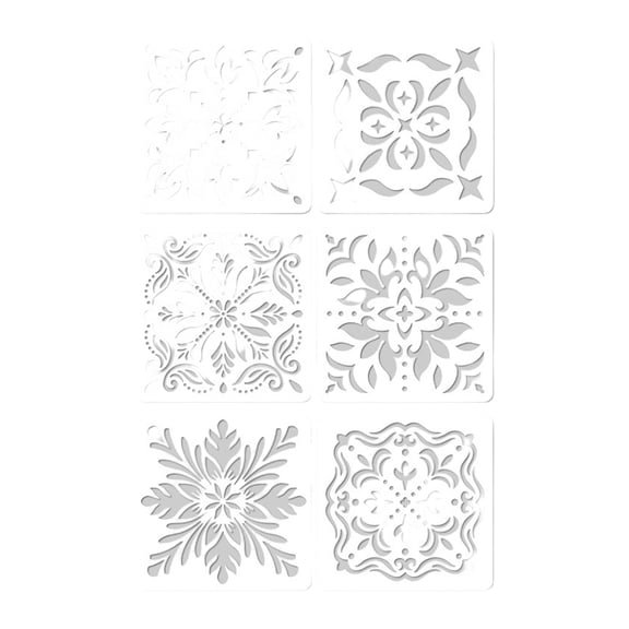 6 Pcs Flowers Stencils Flower Leaf Templates Art and Craft Stencils For Scrapbooking Handmade Cards Art Projects