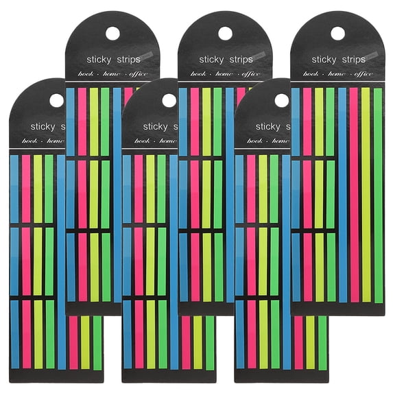 FRCOLOR Colorful PET Reading Strips for Decoration 6 Pieces Assorted Colors Bright and for Easy Use