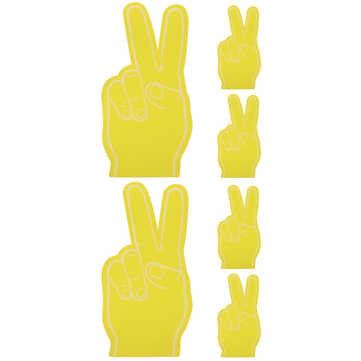 6 Pcs Foam Fingers Noise Makers for Football Games Cheerleading Toys