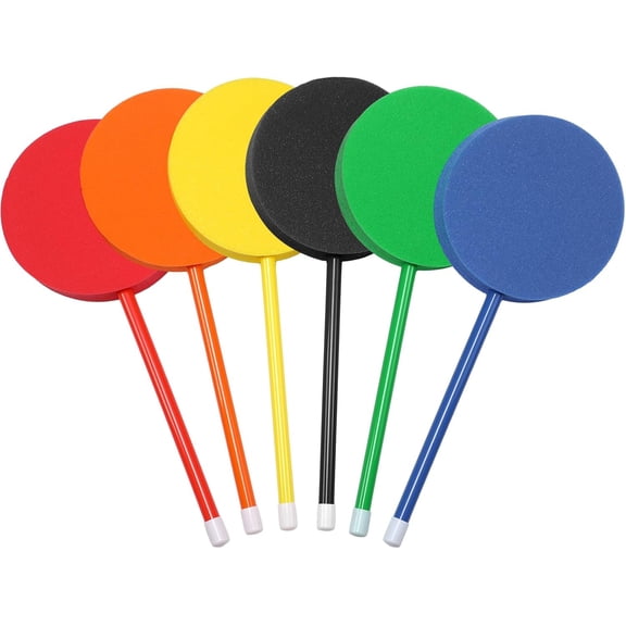 6 Pcs Foam Paddles Paddleball Racket Set Equipment for Racquetball Badminton Paddles Backyard Beach Park Activities Agility Training 6 Colors,12"