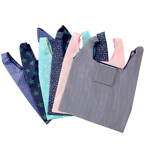 UPKOCH Waterproof Shopping Bags Assorted Color 6Pcs 13.6x21.7x3.1In