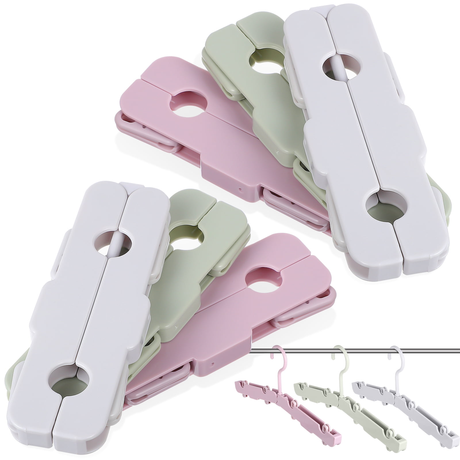 6 Pcs Foldable Travel Hangers Folding Clothes Hangers Clothes Drying