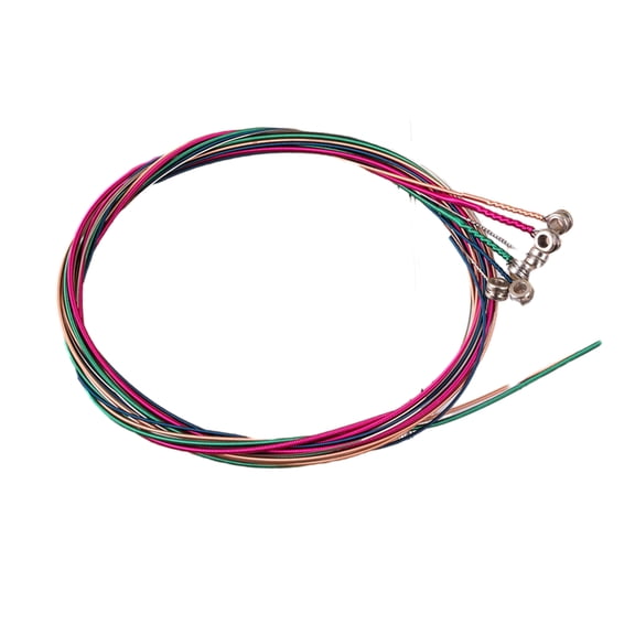 6 Pcs Folk Guitar Steel Wire String 6-string Acoustic Guitar Strings Replacement for Beginners Performers