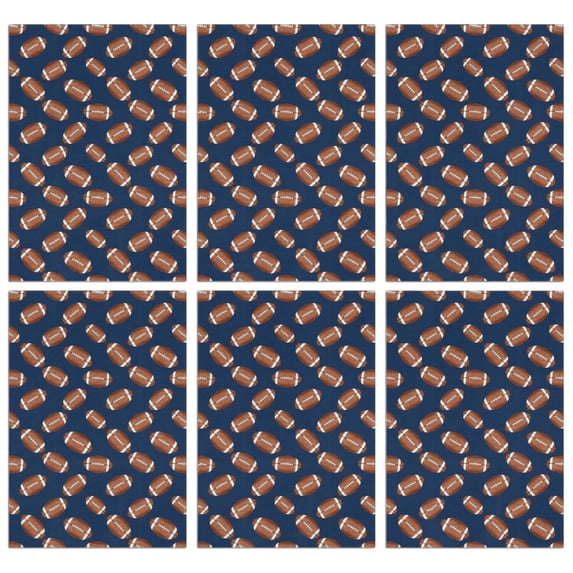 6 Pcs Football Icon Darkblue Pattern Funny Kitchen Towels, Microfiber ...