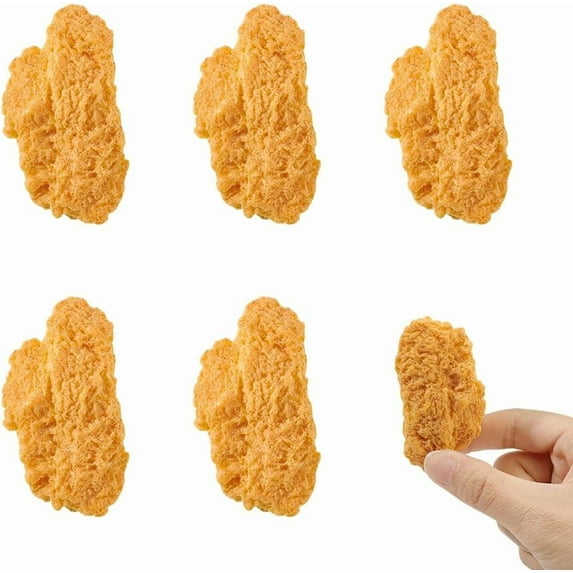 6 Pcs Fried Chicken Simulated Chicken 3D Food Model Food Props Meat Imitation Foods Cabochons for Kitchen Home Party Decoration Food Sample Display Prop