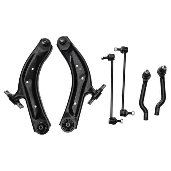6 Pcs Front Lower Control Arms Front Stabilizer Bar Links for NISSAN ROGUE 2014-2019 for NISSAN ROGUE SPORT 17-19 Suspension Kit No.MS301169/MS301168