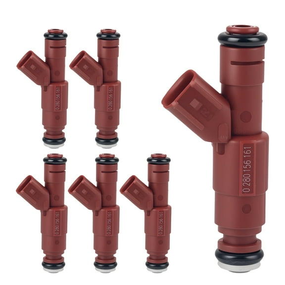 6 Pcs Fuel Injectors Compatible with Jeep: Wrangler (TJ) / Liberty / (Grand) Cherokee, For Dodge: Ram 1500/Dakota, For Ford: Mustang/Escape, 3L/3.7L/3.8L/3.9L/4.0L 1999-2008, 0280156161
